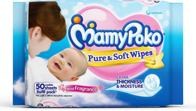 

MamyPoko Pure and Soft Wipes-Fragrance(50 Pieces)