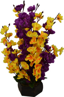 

Fancymart Artificial Cherry Blossom Flowers (size 18 inchs/ 45 cms) With Wood Pot - AF-1355 Multicolor Wild Flower Artificial Flower with Pot(17.71 inch, Pack of 1)