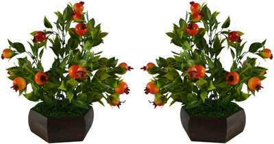 

Fancymart FP-S20225-885 Red Wild Flower Artificial Flower with Pot(10 inch, Pack of 2)