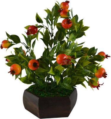 

Fancymart FP-0225-881 Red Wild Flower Artificial Flower with Pot(10 inch, Pack of 1)