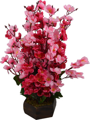 

Fancymart Artificial Cherry Blossom Flowers (size 18 inchs/ 45 cms) With Wood Pot - AF-1352 Multicolor Wild Flower Artificial Flower with Pot(17.71 inch, Pack of 1)