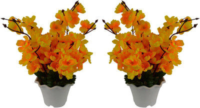 

Fancymart FP-S20143-874 Yellow Wild Flower Artificial Flower with Pot(12 inch, Pack of 2)