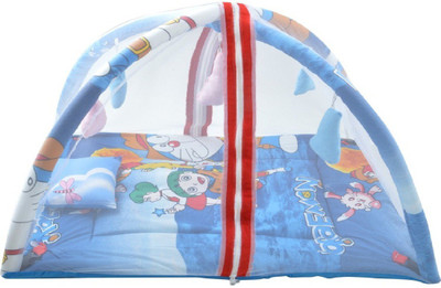 

Easyhome Baby Mosquito Net In Doremon Design In Size 69 X 69 Standard Crib(Fabric, Blue)