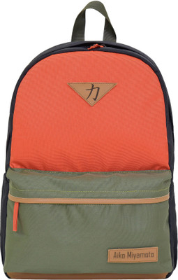 

AIKO MIYAMOTO Super Light Weight Waterproof 21 L Laptop Backpack(Orange, Green)