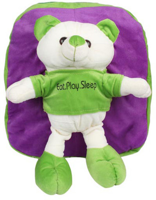 

Aliado Faux Fur Purple and Green Coloured Zipper Closure Backpack Backpack(Purple, 5 inch)