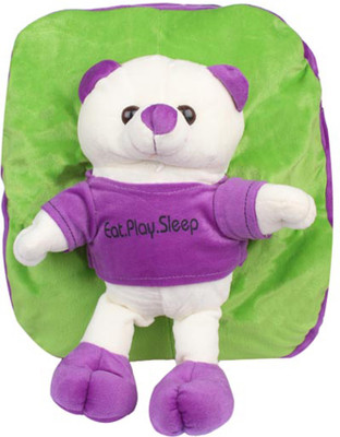 

Aliado Faux Fur Green and Purple Coloured Zipper Closure Backpack Backpack(Green, 5 inch)