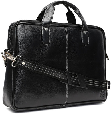 

STYLOLEATHERBAGS Leather Bag Leather Messenger Laptop Office College Bag Messenger Bag(Brown, 16 inch)