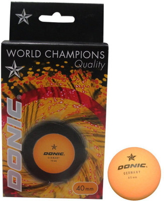 

Donic One Star World Champions Pack of 12 Table Tennis Ball(Pack of 12, Orange)