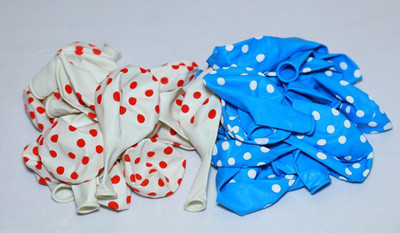 

shopely Printed (light blue & white) colour Polka Dot Balloons -pack of 150 Balloon(Multicolor, Pack of 150)