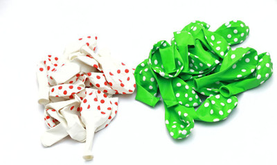 

shopely Printed (light green & white) colour Polka Dot Balloons -pack of 100 Balloon(Multicolor, Pack of 100)