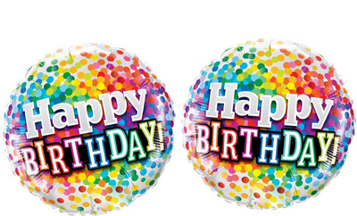 

AMFIN Printed Pack Of 2) 17 Inch Happy Birthday Round Foil Balloons/happy birthday Balloon For Decoration/Birthday Theme Party Decoration Balloon(Multicolor, Pack of 2)
