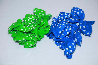 

shopely Printed (dark blue & light green) colour Polka Dot Balloons -pack of 50 Balloon(Multicolor, Pack of 50)