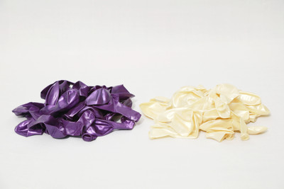 

shopely Solid (purple & white) HD Balloons-pack of 50 Balloon(Multicolor, Pack of 50)