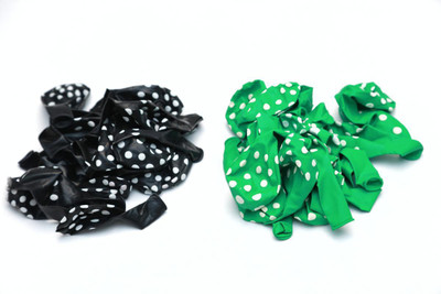 

shopely Printed (black & dark green) colour Polka Dot Balloons -pack of 100 Balloon(Multicolor, Pack of 100)