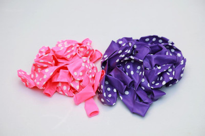 

shopely Printed (dark pink &puprle) colour Polka Dot Balloons -pack of 100 Balloon(Multicolor, Pack of 100)