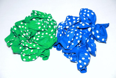 

shopely Printed (dark blue & dark green) colour Polka Dot Balloons -pack of 50 Balloon(Multicolor, Pack of 50)