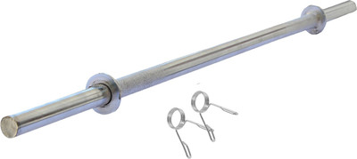 

L'AVENIR 3ft. Weight Lifting STRAIGHT ROD with CLAMPS Weight Lifting Bar(Silver)