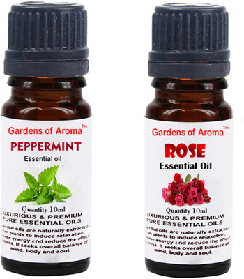 

Gardens Of Aroma Peppermint Essential Oil And Rose Essential Oil(20 ml)