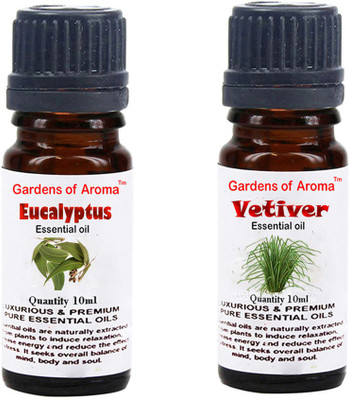Gardens Of Aroma Eucalyptus Essential Oil And Vetiver Essential Oil(20 ml)