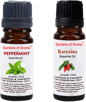

Gardens Of Aroma Peppermint Essential Oil And Katuvira Essential Oil(20 ml)