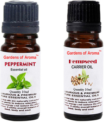 

Gardens Of Aroma Peppermint Essential Oil And Hepmseed Carrier Oil(20 ml)
