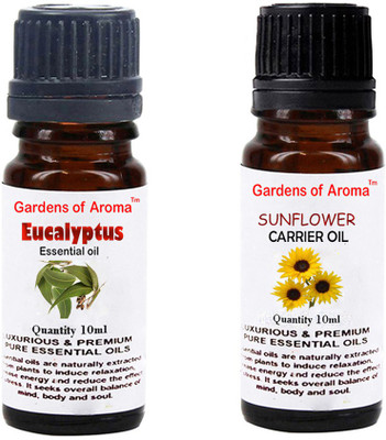 

Gardens Of Aroma Eucalyptus Essential Oil And Sunflower Carrier Oil(20 ml)
