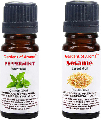 

Gardens Of Aroma Peppermint Essential Oil And Sesame Essential Oil(20 ml)