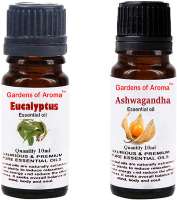 

Gardens Of Aroma Eucalyptus Essential Oil And Ashwagandha Essential Oil(20 ml)
