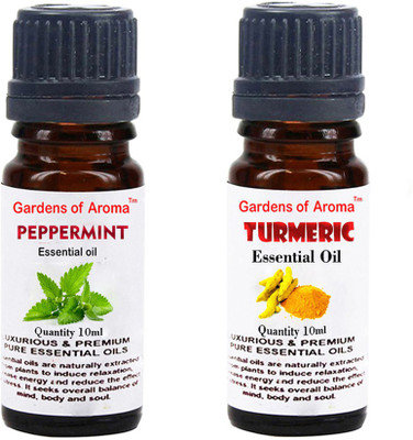 

Gardens Of Aroma Peppermint Essential Oil And Tumeric Essential Oil(20 ml)