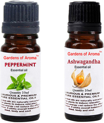 

Gardens Of Aroma Peppermint Essential Oil And Ashwagandha Essential Oil(20 ml)