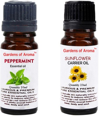 

Gardens Of Aroma Peppermint Essential Oil And Sunflower Carrier Oil(20 ml)