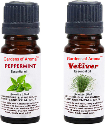 

Gardens Of Aroma Peppermint Essential Oil And Vetiver Essential Oil(20 ml)