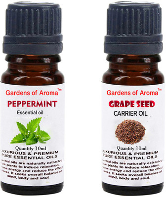 

Gardens Of Aroma Peppermint Essential Oil And Grapeseed Carrier Oil(20 ml)
