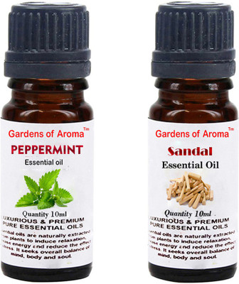

Gardens Of Aroma Peppermint Essential Oil And Sandal Essential Oil(20 ml)
