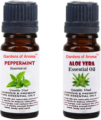

Gardens Of Aroma Peppermint Essential Oil And Aloe vera Essential Oil(20 ml)