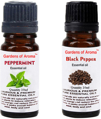 

Gardens Of Aroma Peppermint Essential Oil And Black pepper Essential Oil(20 ml)