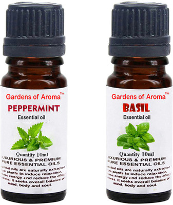 

Gardens Of Aroma Peppermint Essential Oil And Basil Essential Oil(20 ml)