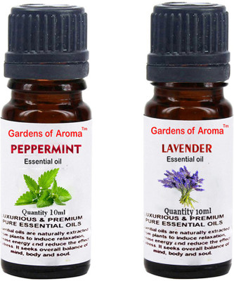 

Gardens Of Aroma Peppermint Essential Oil And Lavender Essential Oil(20 ml)