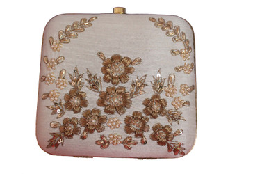 

Cosmo Jewels Casual, Party Beige, Gold Clutch