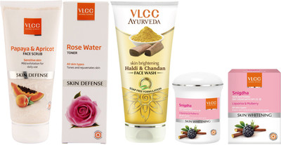 

VLCC Facewash, Toner, Scrub and Fairness Cream Combo(Set of 4)