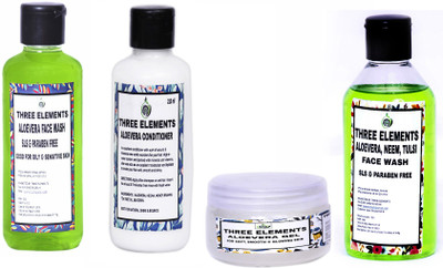 

Three Elements Aloevera Hair Conditioner, Face Wash and Shampoo(Set of 3)