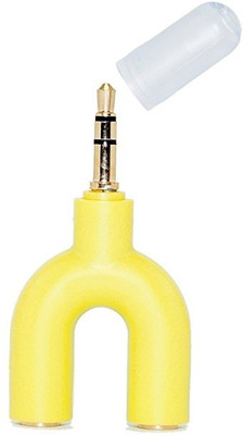 

comp gravit U Shape 3.5mm splitter-1 Pack White Headphone Splitter Headphone Splitter Headphone Splitter(Multicolor)