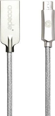 Accede ACE0011 Power Cord(Compatible with mobile, android, Grey)