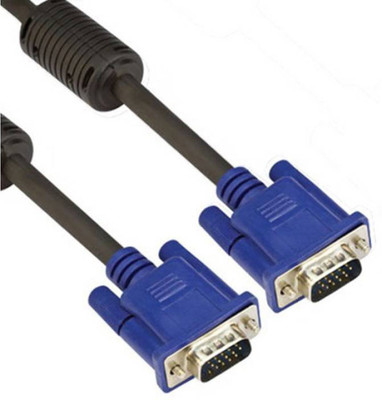 

ShopyBucket High Quality Full Copper 3MTR Male To Male VGA Cable (Black) VGA Cable(Compatible with Computer, Projector, Black)