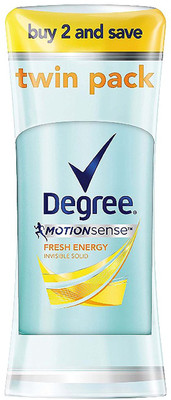

Degree Invisible Solid Anti-Perspirant & Deodorant Fresh Energy Twin Pack Deodorant Roll-on - For Men & Women(249 g)
