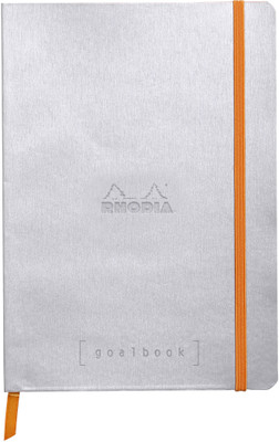 

Rhodia A5 Note Book(117741C Boutique rama Silver Goalbook Glued Spine Dot Ruled Notebook - A5 - 210 mm x 148 mm, Silver)