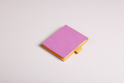 

Rhodia A6 Note Pad(138211C Boutique rama Lilac Stapled Line Ruled Notepad with Leatherette Cover - No. 13 - 158 mm x 115 mm (for No. 13 Notepad - 148 mm x 105 mm, Lilac)