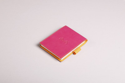 

Rhodia A6 Note Pad(138212C Boutique rama Raspberry Stapled Line Ruled Notepad with Leatherette Cover - No. 13 - 158 mm x 115 mm (for No. 13 Notepad - 148 mm x 105 mm, Raspberry)