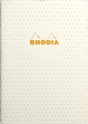 

Rhodia Book-size Note Book(117105C Heritage White Moucheture Stapled Orange Line Ruled Notebook - 250 mm x 190 mm, White/Orange)