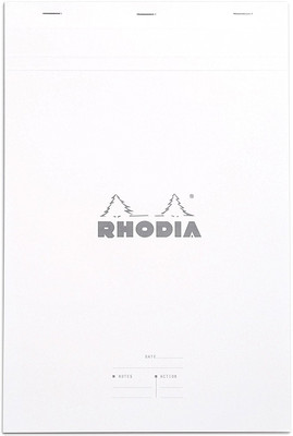 

Rhodia A4 Note Pad(19401C Basics White Stapled Pre-Printed Meeting Notepad - No. 19 - A4+ - 318 mm x 210 mm, White)